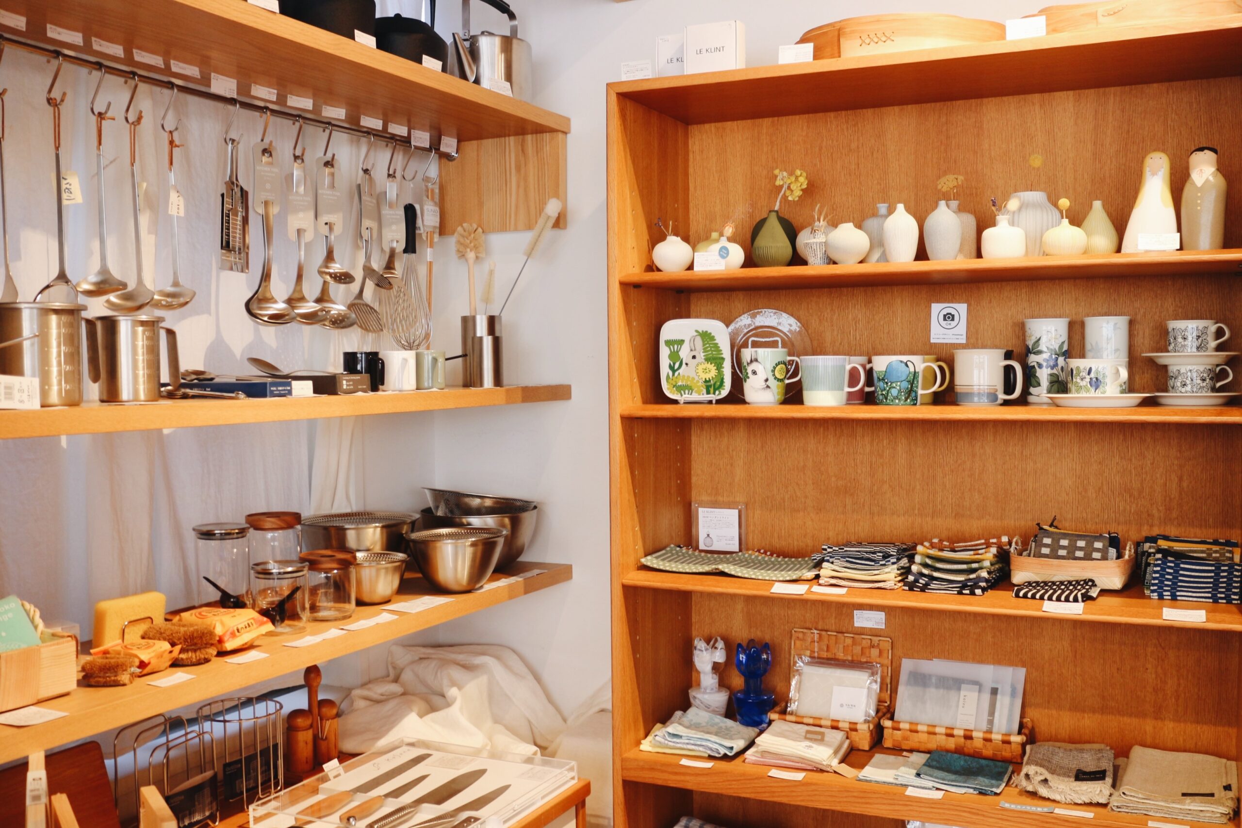 吉祥寺「フリーデザイン」で販売されているキッチンツールや食器