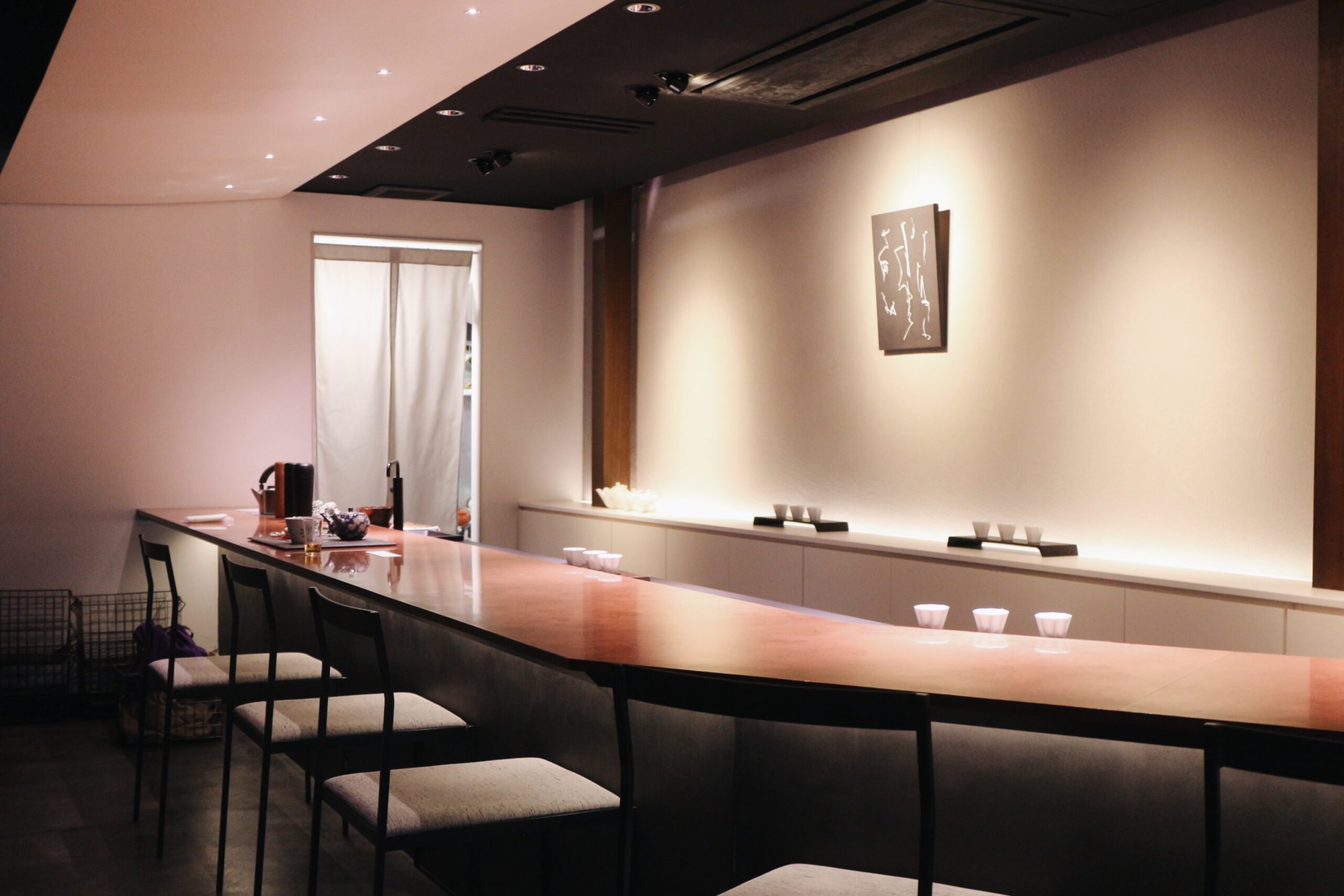 金沢「一笑」のカウンター席