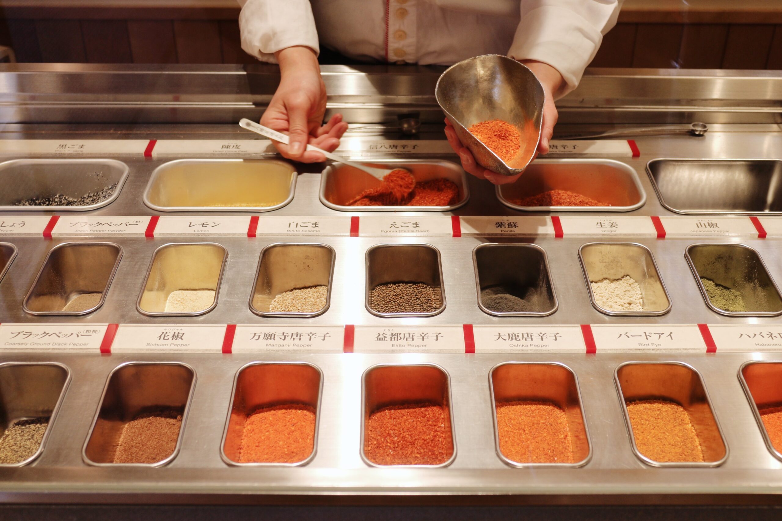 カスタムブレンドコーナーのショーケース