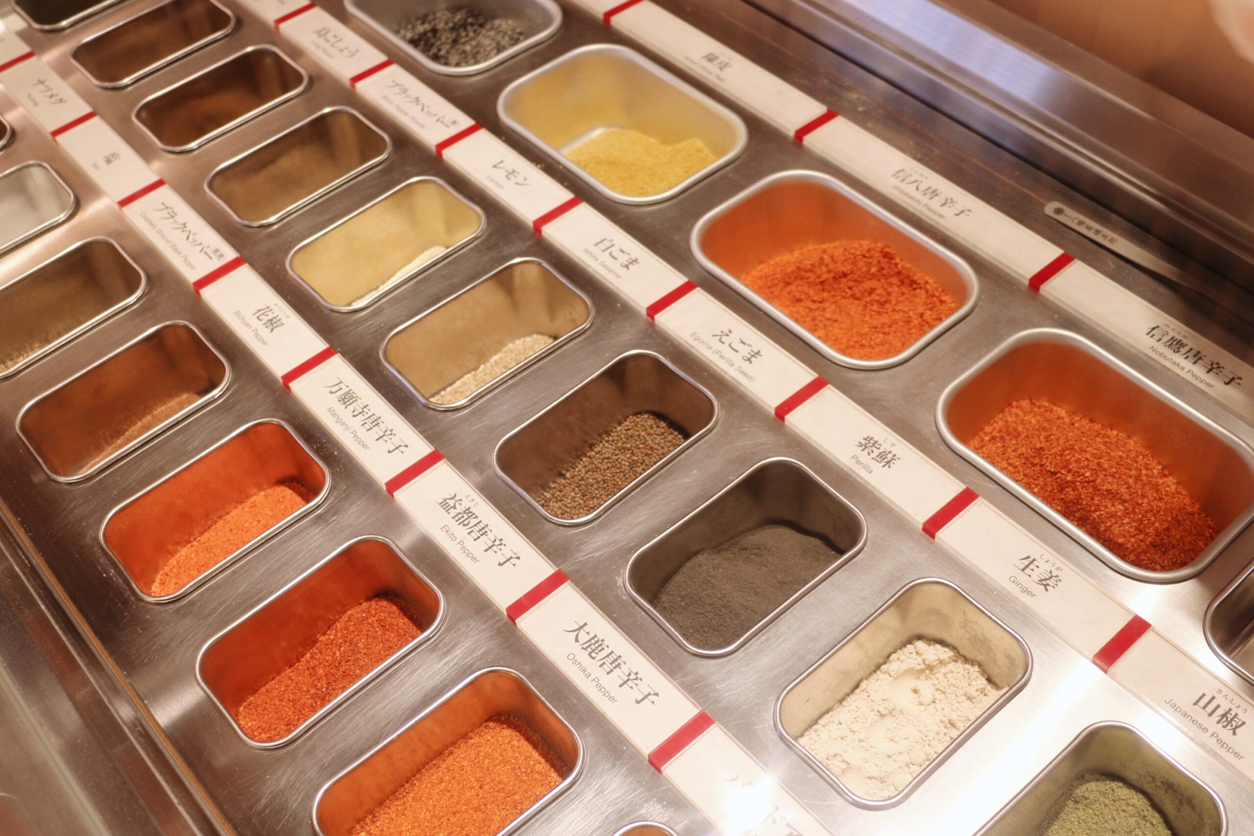 カスタムブレンドコーナーのショーケース