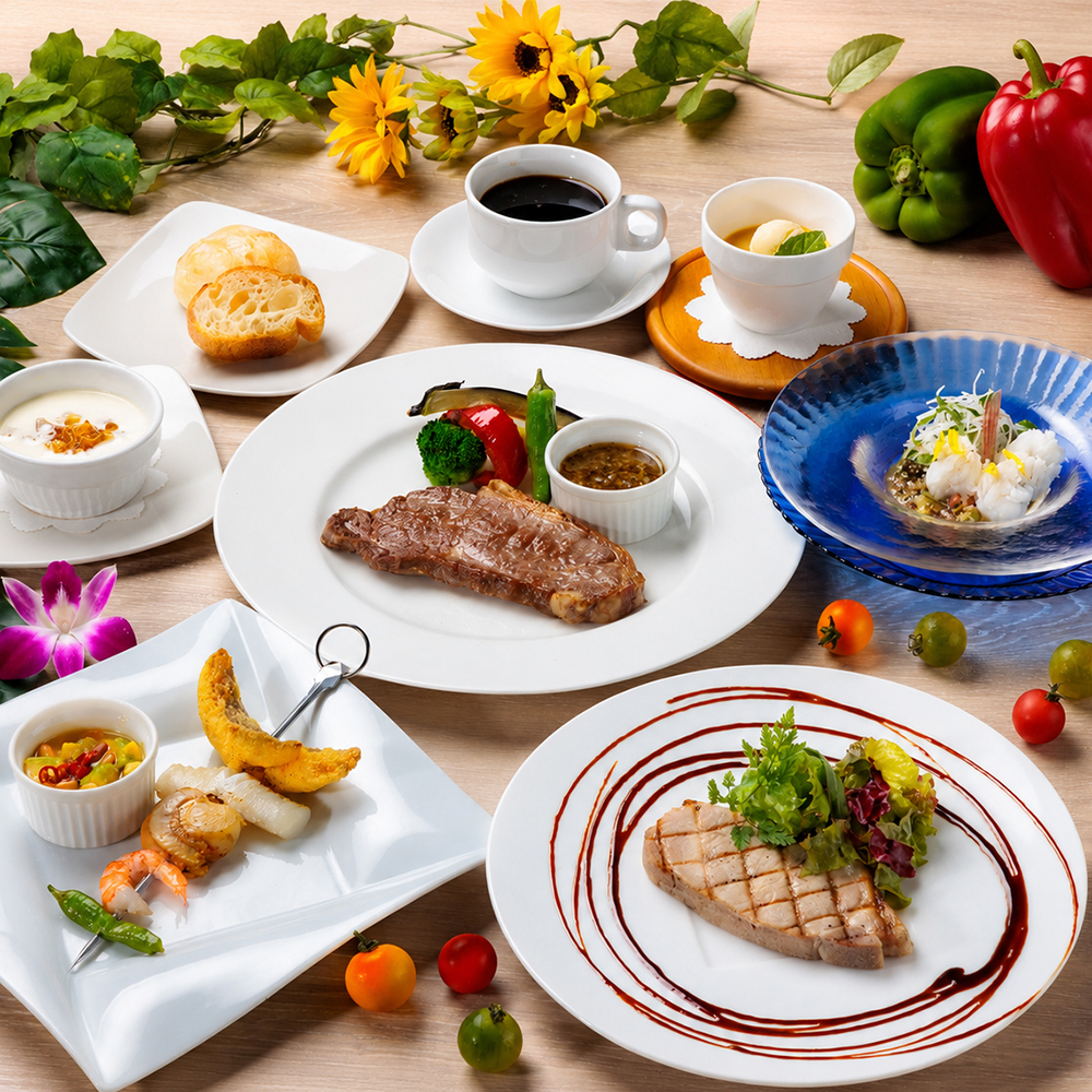 神戸三宮東急REIホテル FINE DINING & LOUNGE TORIKO 3種のメイン料理が食べ放題の「夏のランチコース」