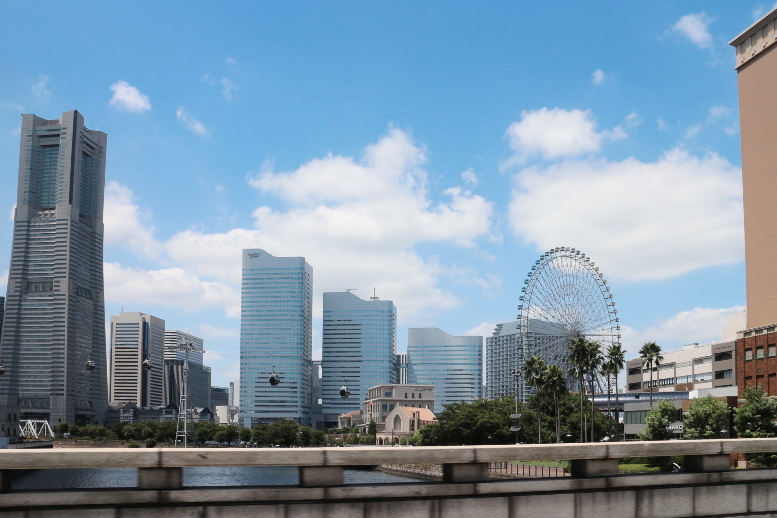 万国橋から見たみなとみらいの景色